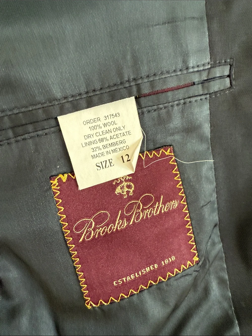 Brooks Brothers Navy Blazer with Gold Button